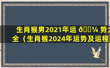 生肖猴男2021年运 🌼 势大全（生肖猴2024年运势及运程详 🌿 解1980）